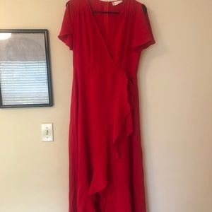Altar’d State Springvale Maxi Dress in red